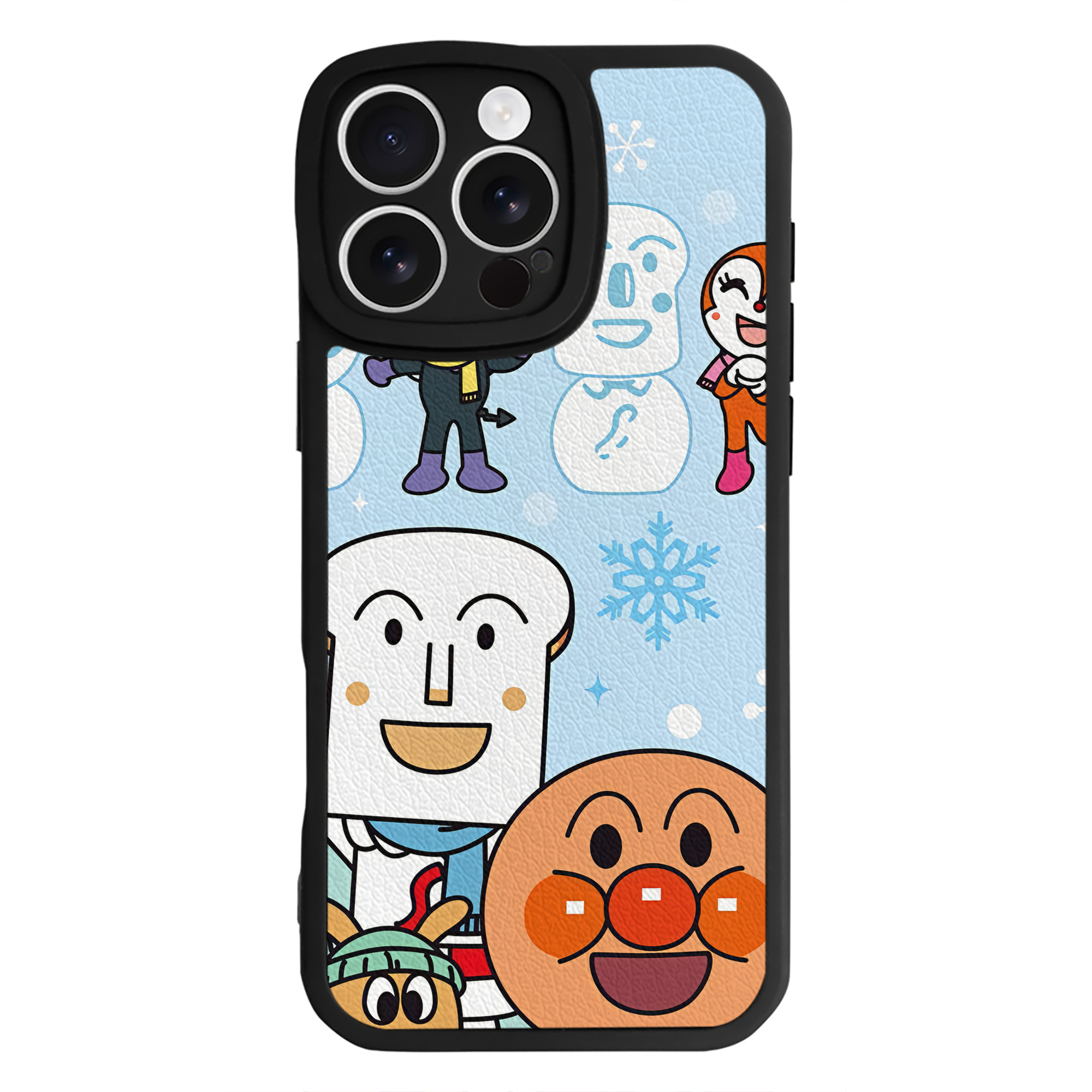 （画像用） アンパンマン Anpanman 【iPhone 16シリーズ対応】シリコンスマホケース（レザー調） 材質：シリコン